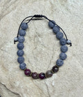 0040 - Gray lava with mauve rubelite tourmaline