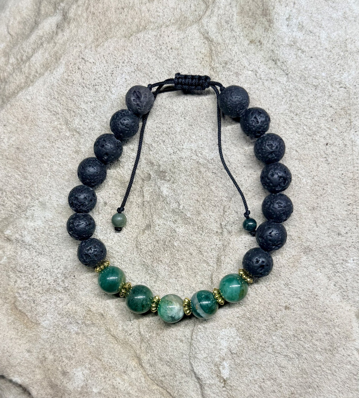0048 - Black lava with green mica