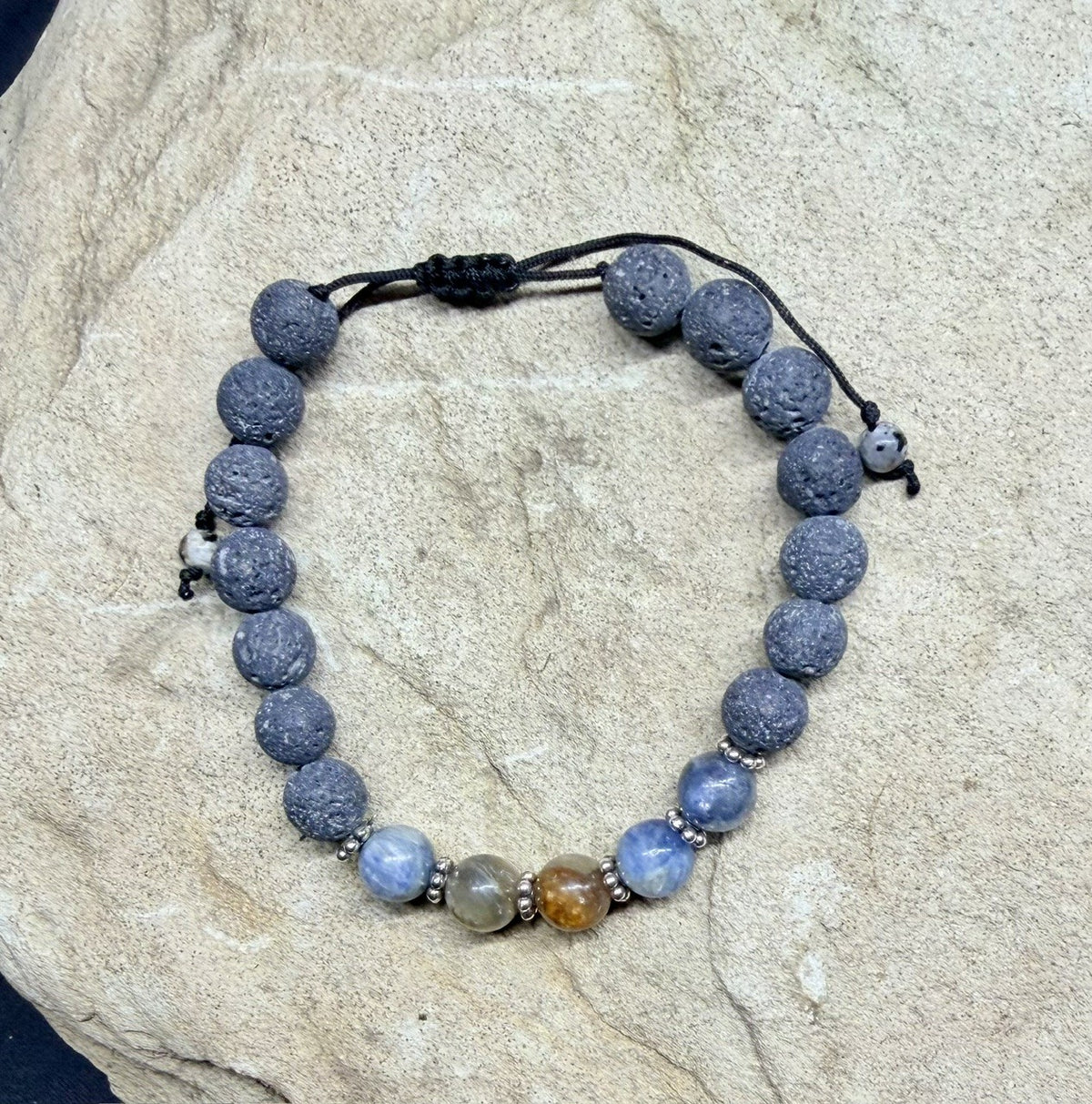 0060 - Gray lava with sunset kyanite